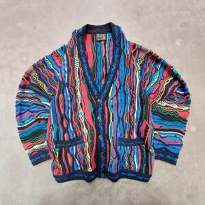 Real Coogi Cardigan Very Bright Colored Sweater
